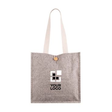 Bolsa de algodón de apariencia jaspeada con botón de cierre