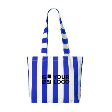 Bolsa para la playa de algodón reciclado con diseño a rayas