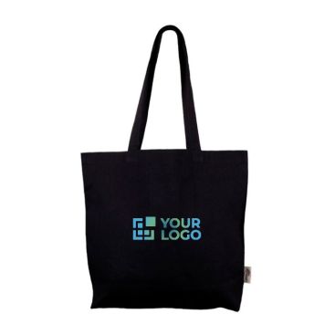 Bolsa de 100% algodón con bolsillo en el interior 140 g/m2 color negro vista principal