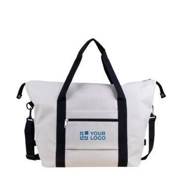 Bolsa de cuero sintético para viaje con cinta para trolley