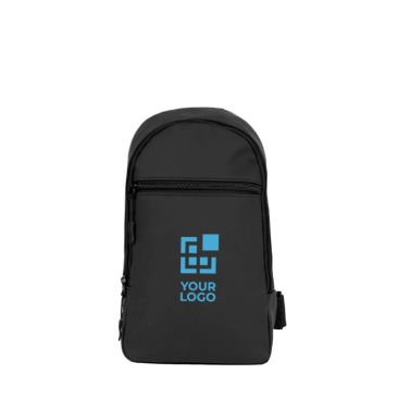 Bandolera de cuero sintético con un bolsillo exterior en el frente