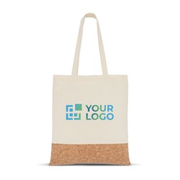Bolsa de algodón con detalle de corcho en la base 170 g/m2