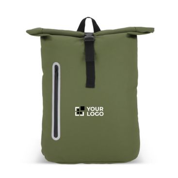 Mochila rolltop enrollable de PU con detalles reflectantes 20L