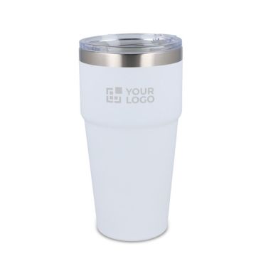 Vaso térmico con interior de cerámica y tapa transparente 500ml