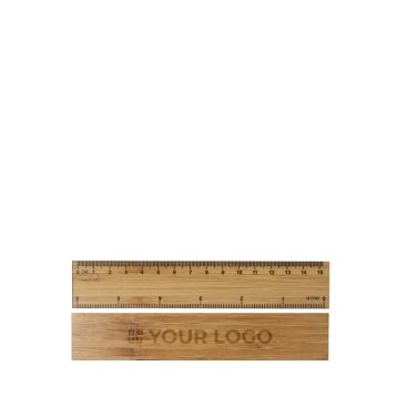 Regla hecha de bambú personalizable ideal para dibujo o geometría