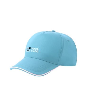 Gorra de béisbol de poliéster reciclado de 5 paneles 220 g/m2