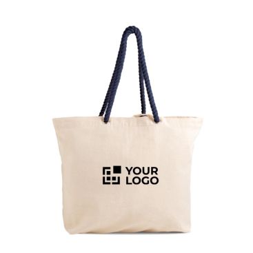 Bolsa de lona grande con asas de cordón ideal para verano 220 g/m2
