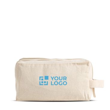 Neceser de lona en canvas con doble compartimento y asa incluida