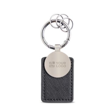 Llavero con 3 minianillas de fácil apertura con parche incorporado