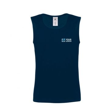 Camiseta sin mangas de algodón para hombre 145 g/m2 B&C vista de impresión