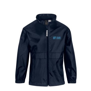 Cortaviento infantil de nylon ajustable repelente al agua B&C 