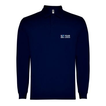 Polo de poliéster y algodón de manga larga 220 g/m2 Roly Direct Carpe 