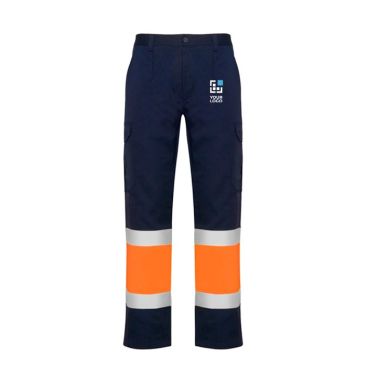 Pantalón laboral alta visibilidad con bolsillos 200 g/m2 Roly Naos 