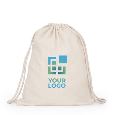 Mochila de cuerdas natural de algodón con cordones ajustables