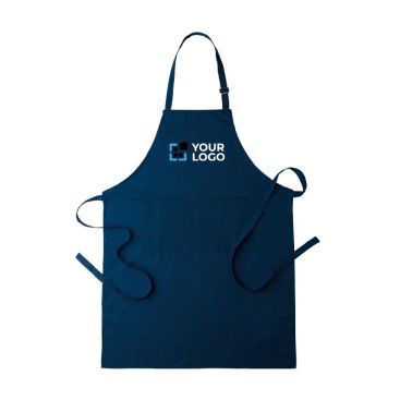 Delantal de algodón y poliéster con doble bolsillo frontal