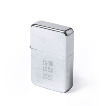 Encendedor metálico mate de mecanismo de piedra recargable