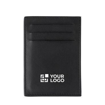 Tarjetero de piel de cabra con 3 bolsillos de lado y uno principal