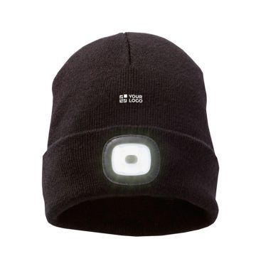 Gorro de punto elástico estilo canalé con LED frontal 92 g/m2
