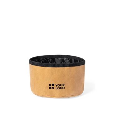 Bowl plegable de papel reciclado laminado para mascotas 1.3L
