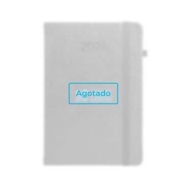 Agenda de cuero sintético con portaboli y planificación diaria B5 vista principal - Agotado