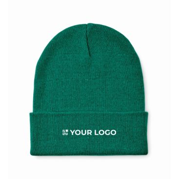 Clásico gorro de poliéster con dobladillo en talla única