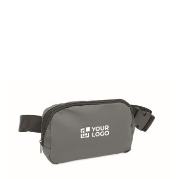 Riñonera de PU con compartimiento principal y bolsillo trasero