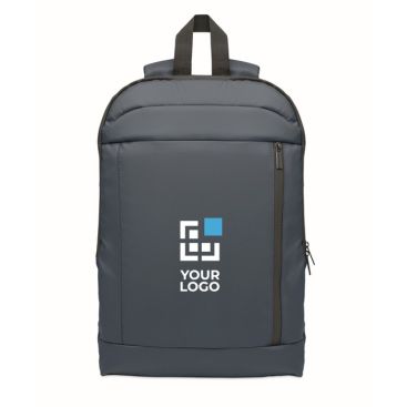 Mochila para portátil de RPET y PU con correa para equipaje 16''