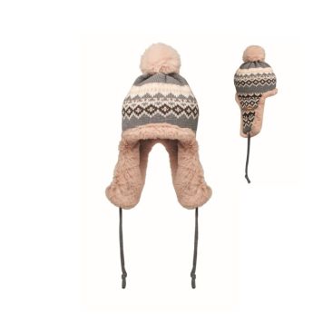 Gorro de forro polar y poliéster con orejeras para adulto