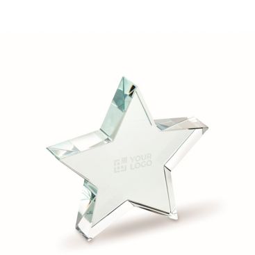 Trofeo en forma de estrella de cristal para personalizar