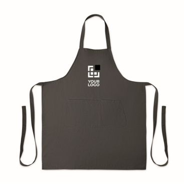 Delantal con bolsillos delanteros y ajustable del cuello 240g/m2