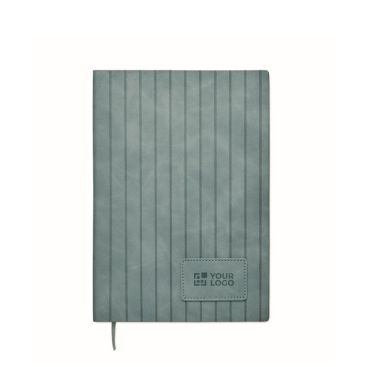 Libreta de tapa suave de cuero sintético ahumado A5 hojas a rayas