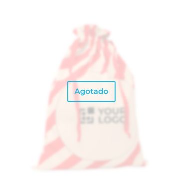 Bolsa de regalo navideña con cierre de cuerdas grande 50x70cm color rojo vista de impresión - Agotado