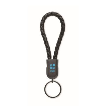 Pulsera negra trenzada con cable de carga y transferencia de datos 60W