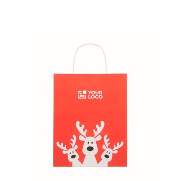 Bolsa de regalo navideña de papel en tamaño pequeño hecho en EU