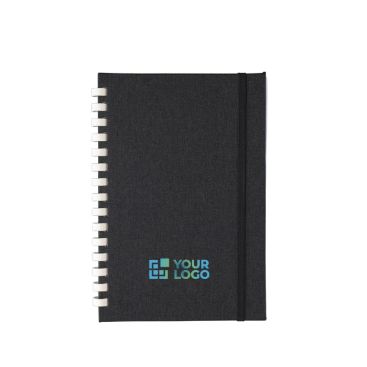 Libreta de RPET con espiral de cartón blanco hojas a rayas A5