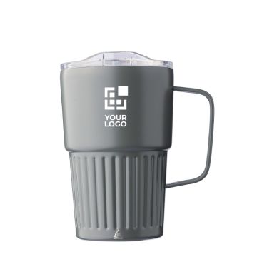 Taza take away de acero inoxidable reciclado con asa 450ml