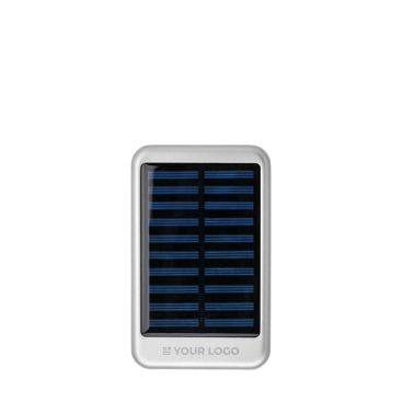 Batería externa solar de aluminio con bordes de color 4.000 mAh