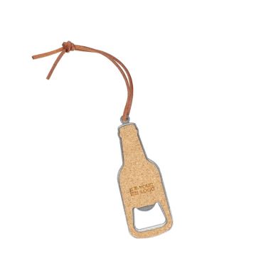 Abrebotellas de corcho en forma de botella con cordón para colgar