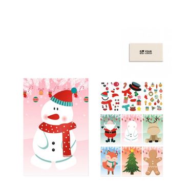 Set navideño con seis láminas para colorear y pegatinas incluidas