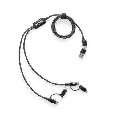 Cable USB 6 en 1 ultrarrápido de aluminio y PET reciclado versátil
