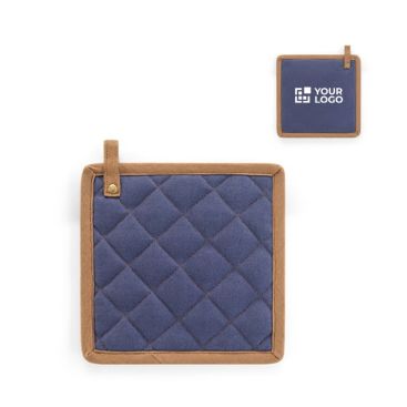 Mango de sartén en lona de algodón con gancho colgador 275 g/m²