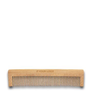 Peine de bambú natural con estuche de papel kraft reciclado incluido