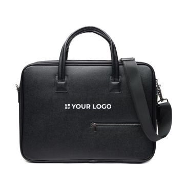 Maletín en material reciclado con asas resistentes y correa 15''