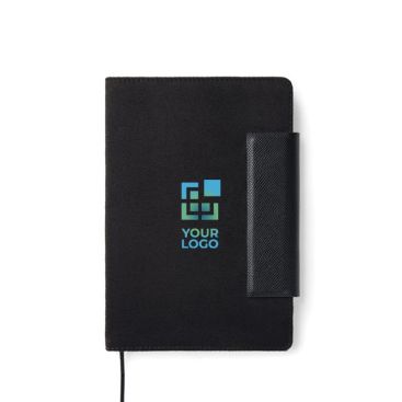 Cuaderno en piel reciclada con diseño elegante A5 hojas a rayas