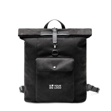 Mochila en piel sintética con diseño moderno y cierre seguro 15''