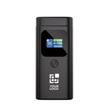 Powerbank de aluminio resistente y pantalla HQ a color 15.000 mAh