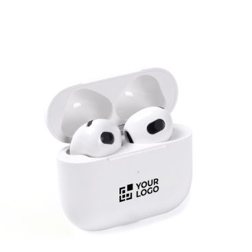 Auriculares inalámbricos con 3 horas de reproducción en estuche blanco