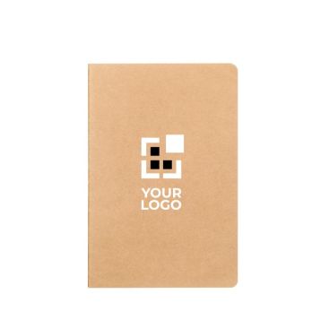 Libretas con hojas color crema y papel FSC a cuadros A5