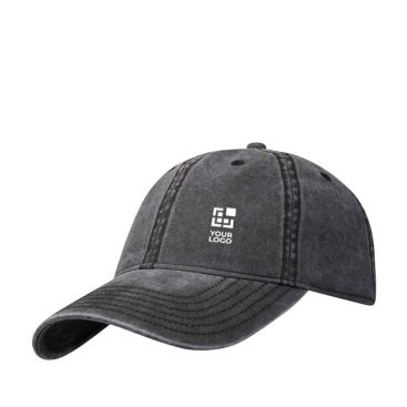 Gorra informal con efecto lavado de algodón reciclado 245 g/m2