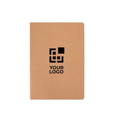 Cuaderno de tipo agenda de papel kraft con lomo cosido A5